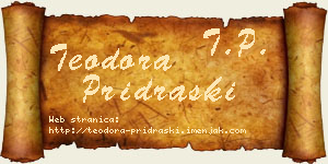 Teodora Pridraški vizit kartica